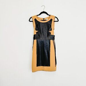 Black and Tan Dress Tracy Reese Sz 4 NWT